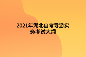 2021年湖北自考導游實務考試大綱