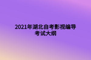 2021年湖北自考影視編導考試大綱