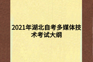 2021年湖北自考多媒體技術(shù)考試大綱