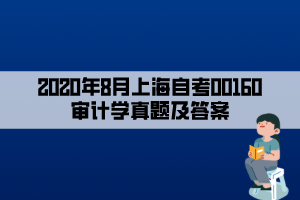 2020年8月上海自考00160審計學真題及答案