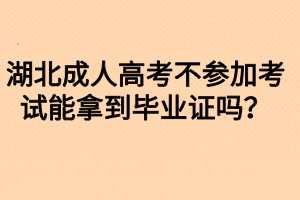 湖北成人高考不參加考試能拿到畢業(yè)證嗎？