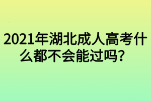 2021年湖北成人高考什么都不會(huì)能過嗎？