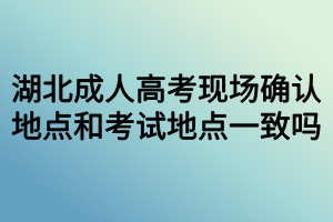 湖北成人高考現(xiàn)場確認(rèn)地點和考試地點一致嗎？