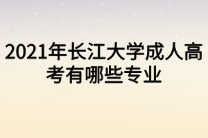 2021年長江大學(xué)成人高考有哪些專業(yè)