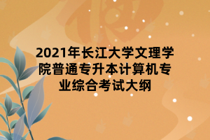 2021年長江大學(xué)文理學(xué)院普通專升本計(jì)算機(jī)專業(yè)綜合考試大綱