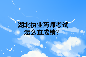 湖北執(zhí)業(yè)藥師考試怎么查成績(jī)？