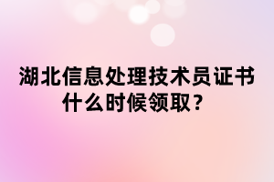 湖北信息處理技術(shù)員證書(shū)什么時(shí)候領(lǐng)?。? width=