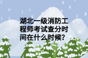 湖北一級消防工程師考試查分時間在什么時候？